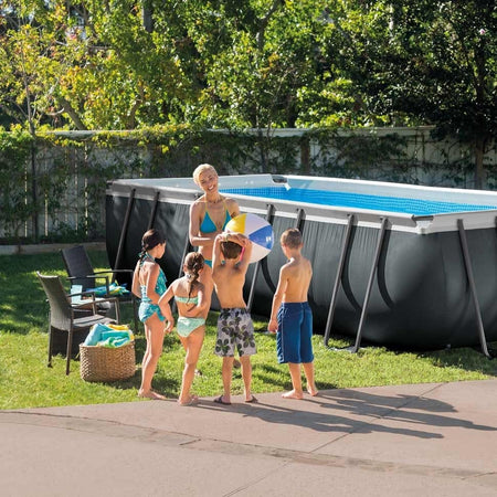 Intex 32ft x 16ft x 52" Ultra XTR Frame™ Rectangular Above Ground Swimming Pool with Sand & Saltwater System and Accessories (26378) - NEW for 2019