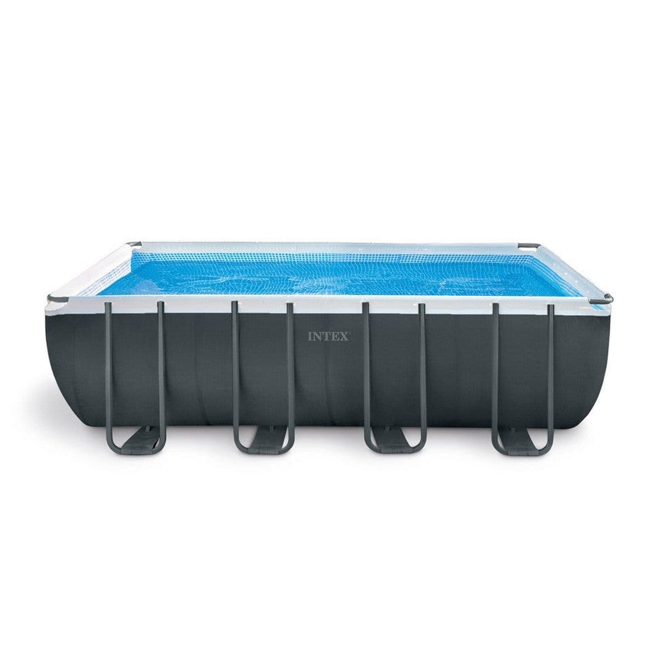 Intex 18ft x 9ft x 52" Ultra XTR Frame Rectangular Above Ground Swimming Pool with Sand Filter Pump and Accessories (26356) - NEW for 2019
