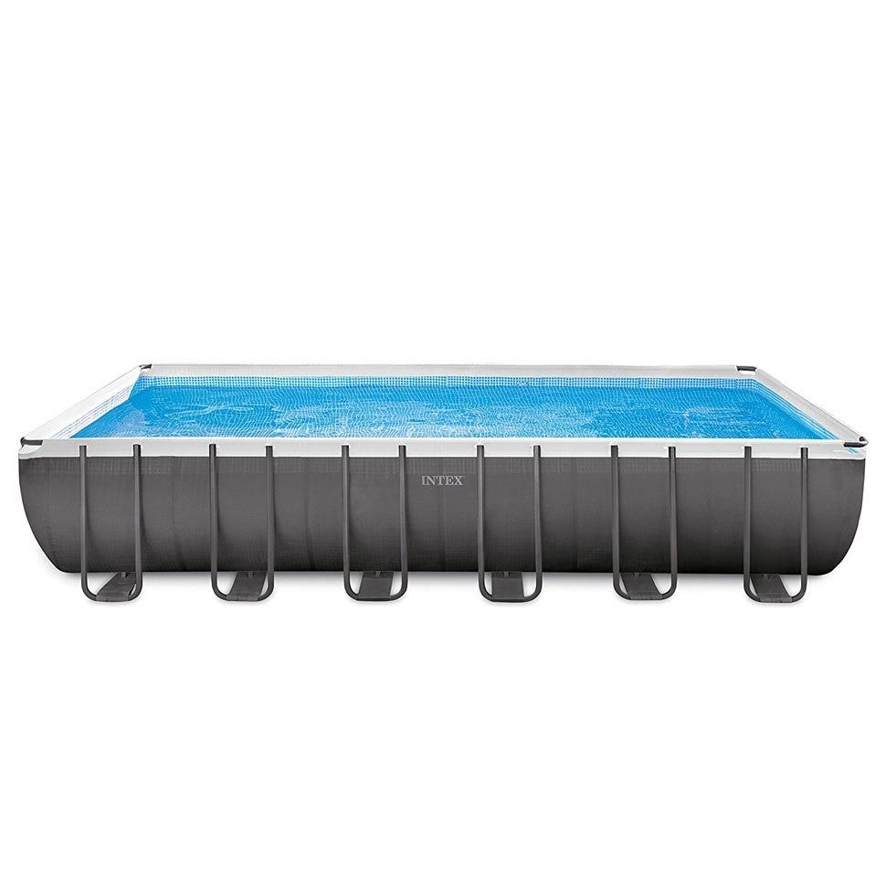 Intex 24ft x 12ft x 52" Ultra XTR Frame Rectangular Above Ground Swimming Pool with Sand & Saltwater System and Accessories (26368) - NEW for 2019