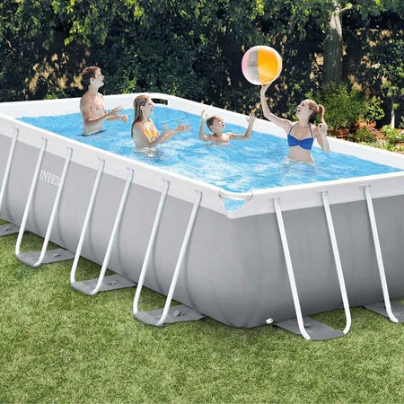 Intex 16ft x 8ft x 42" Prism Frame™ Rectangular Above Ground Swimming Pool with Filter Pump and Accessories (26792) - NEW for 2019