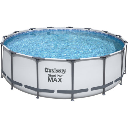 Bestway 15ft x 48" Steel Pro MAX Round Above Ground Swimming Pool,